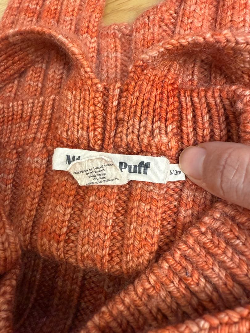 Misha & Puff Rib Longies オレンジ パンツ 6-12m