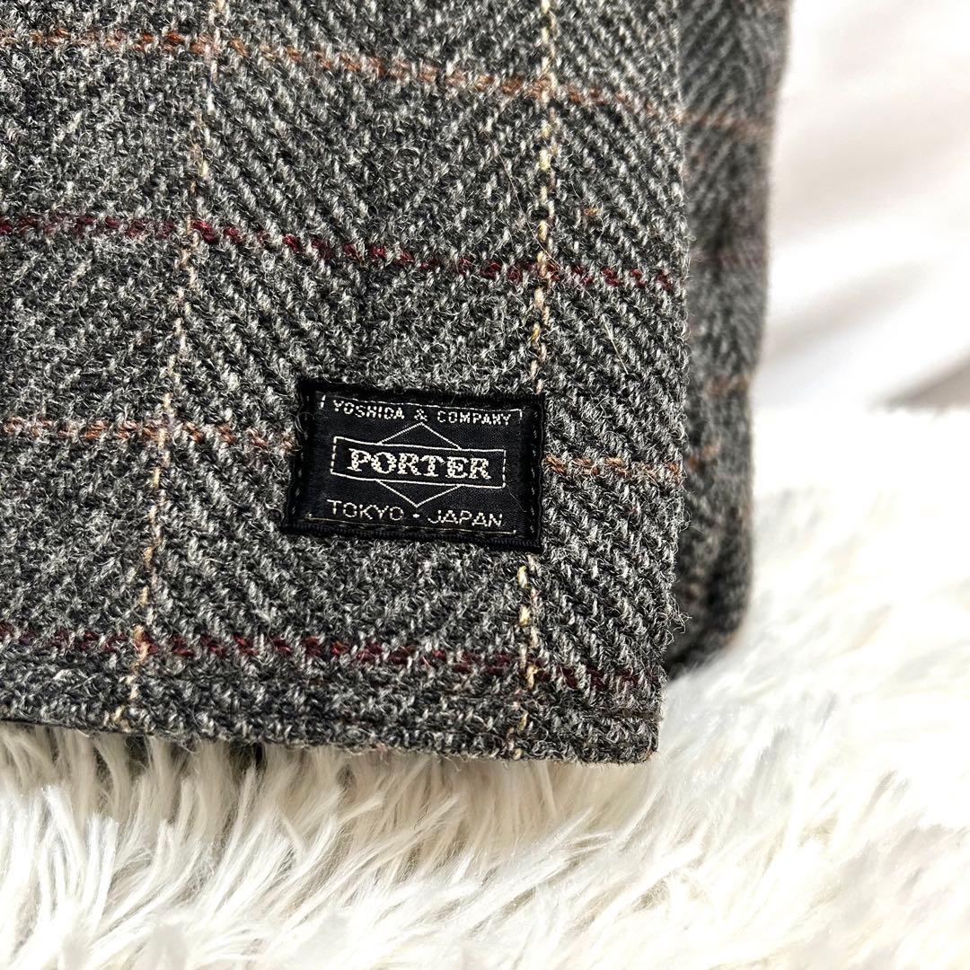Porter ハリスツイード　ショルダーバッグ　メッセンジャーバッグ　ウール