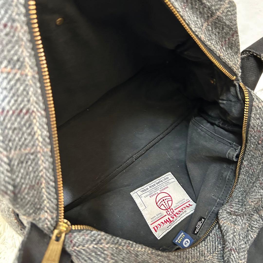 Porter ハリスツイード　ショルダーバッグ　メッセンジャーバッグ　ウール