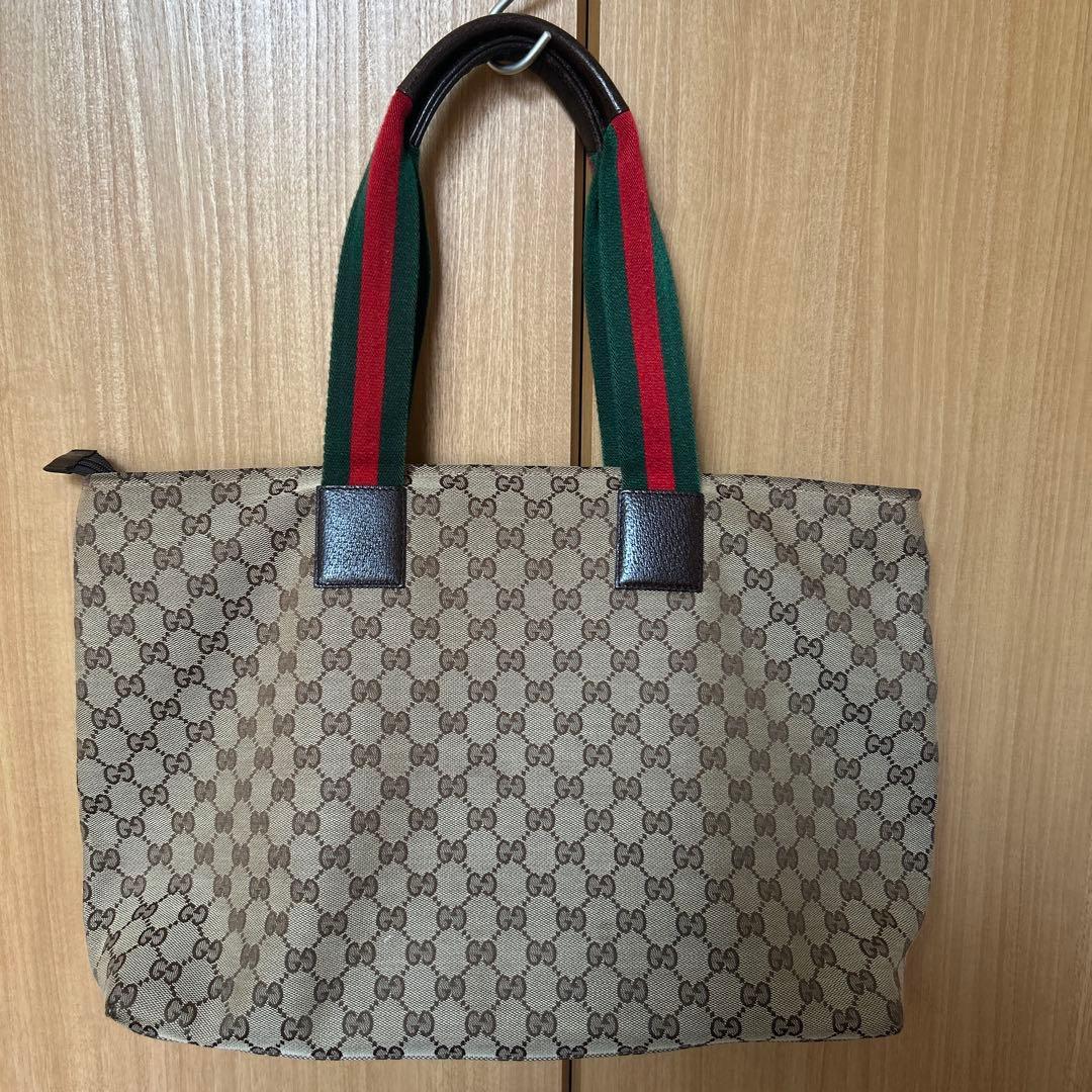 Gucci GGキャンバス　トートバッグ　マザーズバッグ