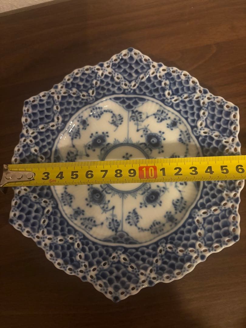 ロイヤルコペンハーゲン ブルーフルーテッド ダブルレース プレート 17cm