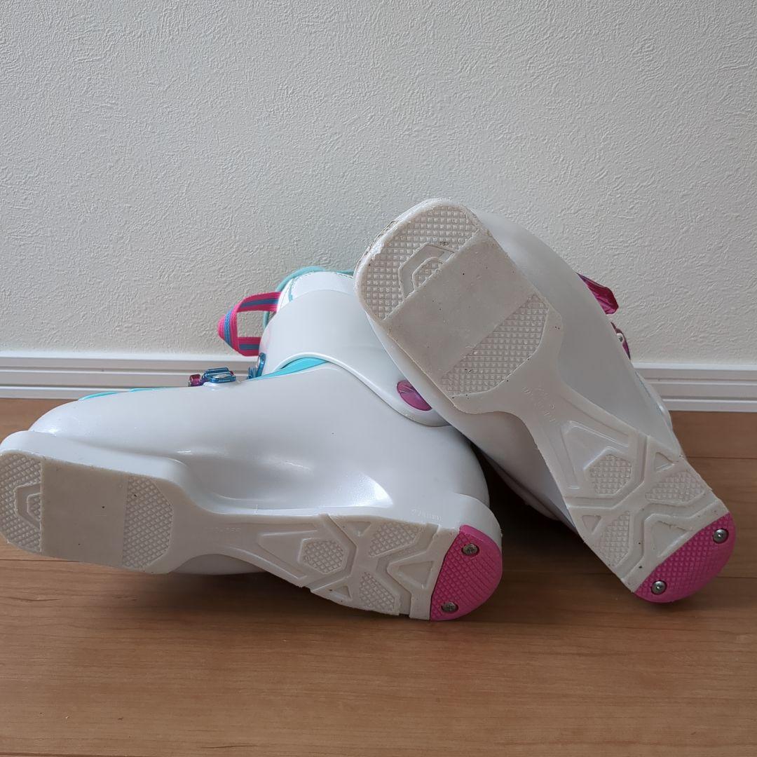 ビンディング付ジュニアスキー・ストック・スキー靴セット