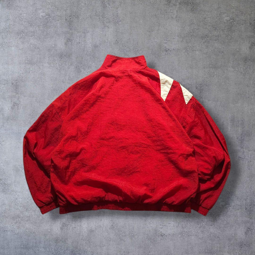 90s Reebok リーボック ナイロンジャケット 刺繍ロゴ 短丈 太アーム