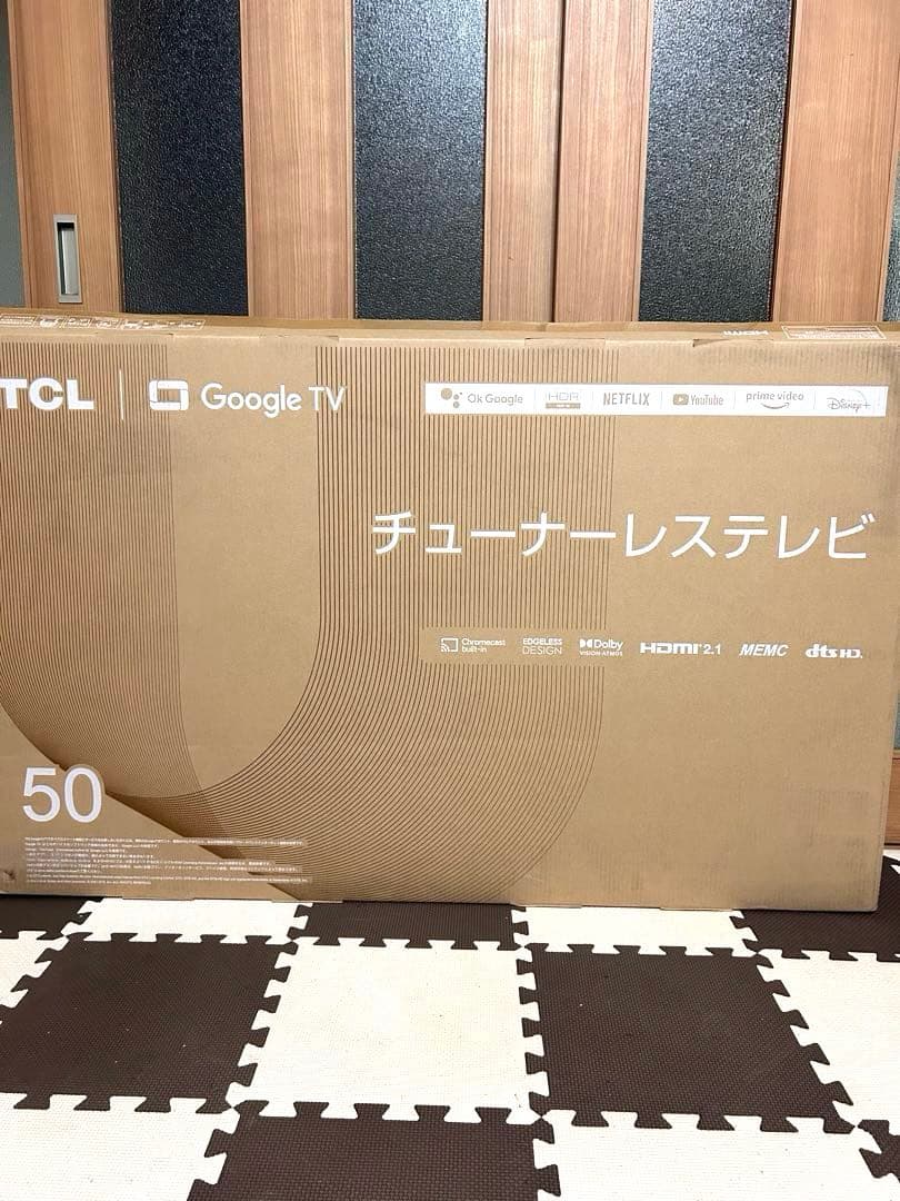 TCL 大画面50V型 4K HDRチューナーレススマートテレビ 液晶テレビ