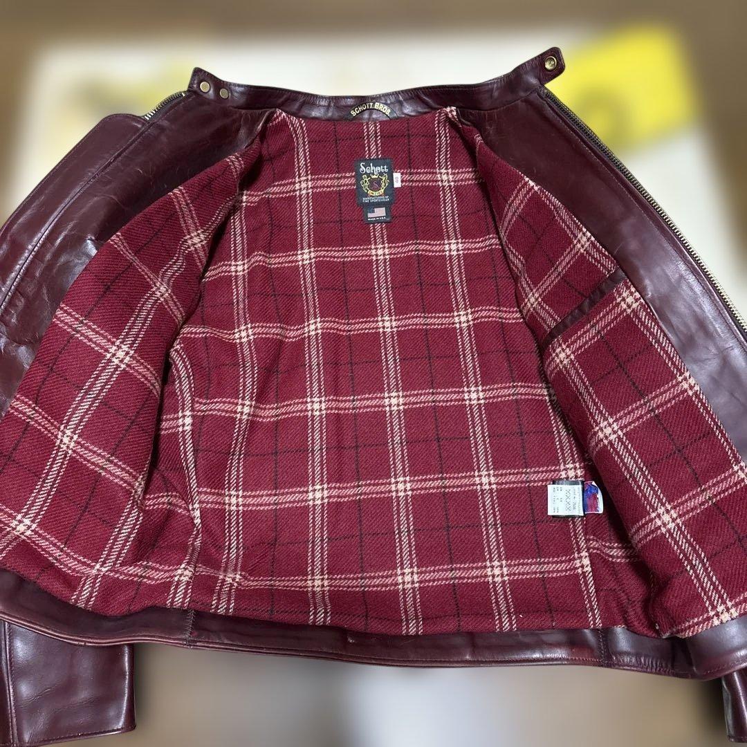 希少‼️美品‼️schottホーウィンレザー641SXX 40インチ　茶芯モデル