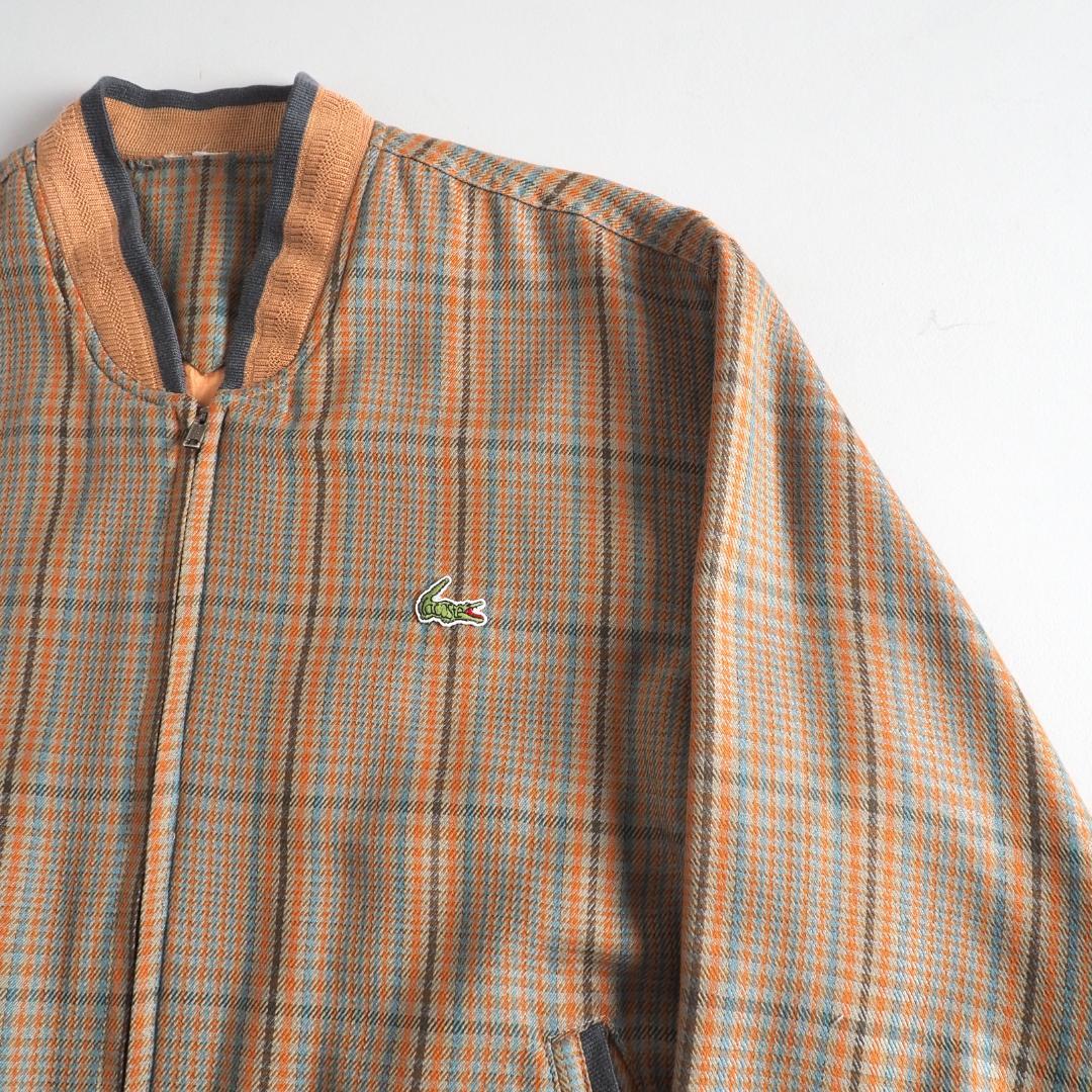 ラコステ　ブルゾン　スイングトップ　チェック柄　ワニ刺繡　美品
