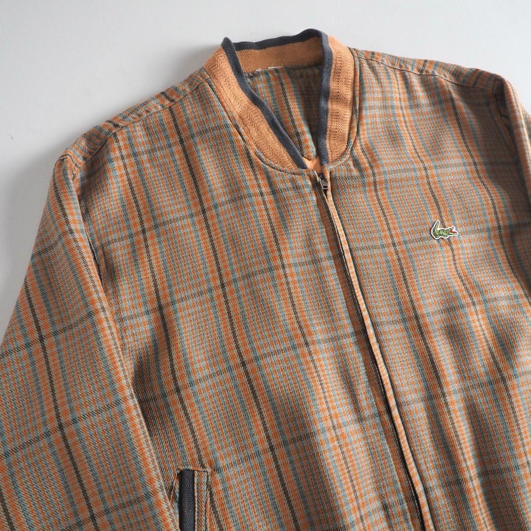 ラコステ　ブルゾン　スイングトップ　チェック柄　ワニ刺繡　美品