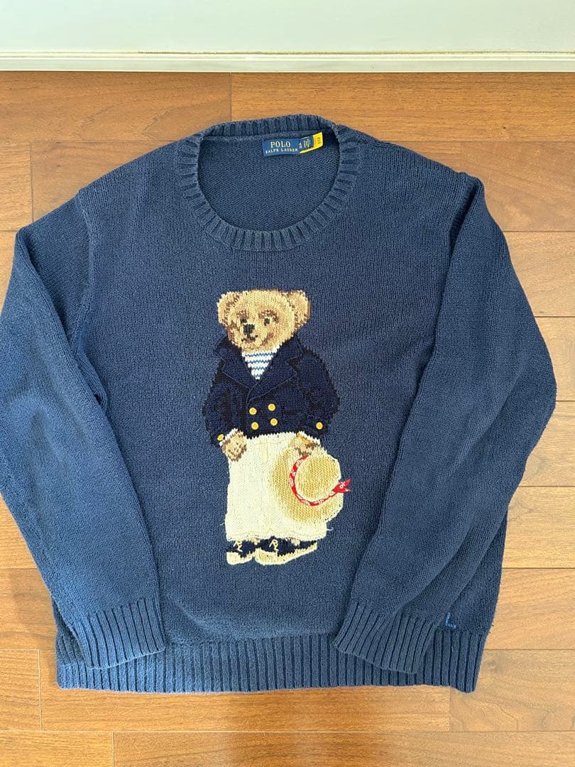 Polo Ralph Lauren ネイビー クマ刺繍 セーター TL