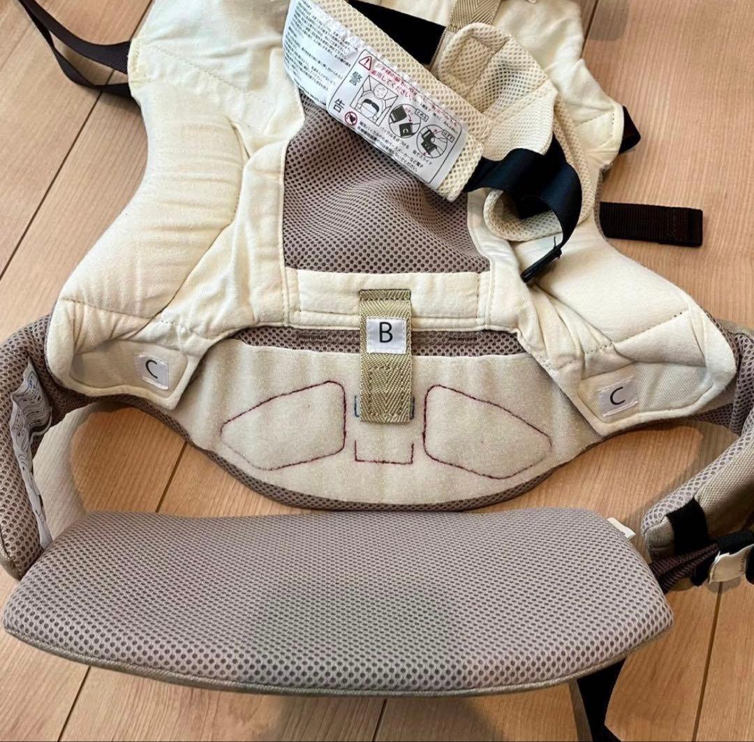 sun&beach 抱っこ紐OM-1 メッシュベージュ付属品付き