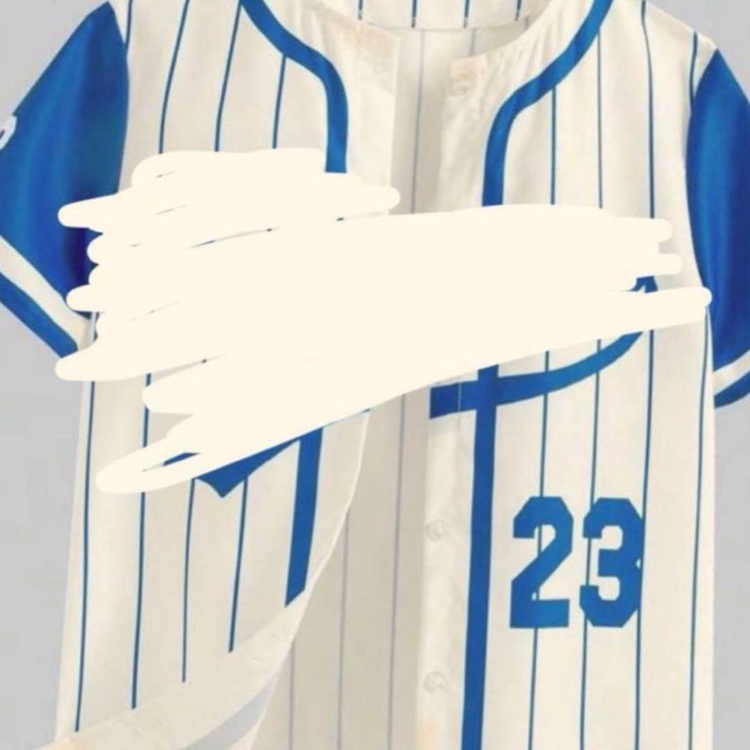 チアリーディングウェアセット (青・白・赤)