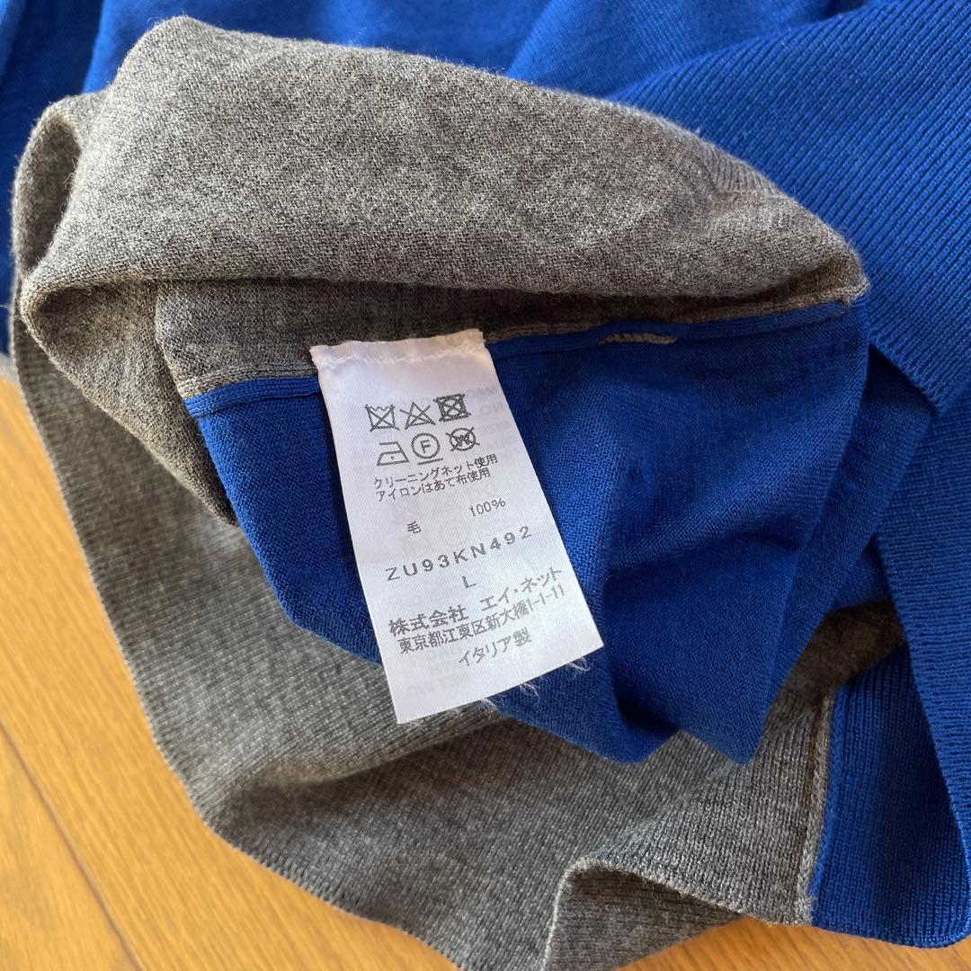 春も着れる美配色　ズッカ　イタリア製ニット　セーター