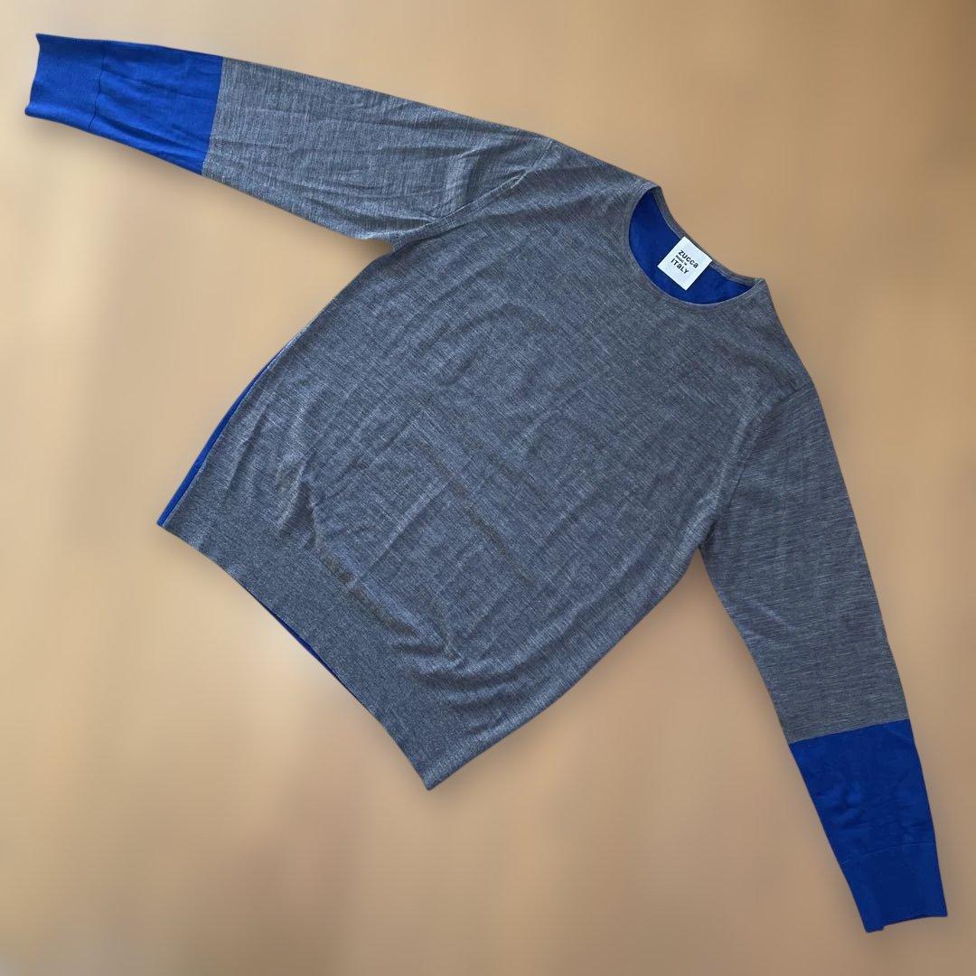 春も着れる美配色　ズッカ　イタリア製ニット　セーター