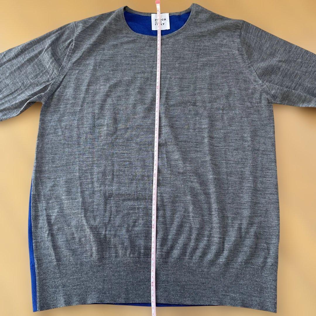 春も着れる美配色　ズッカ　イタリア製ニット　セーター