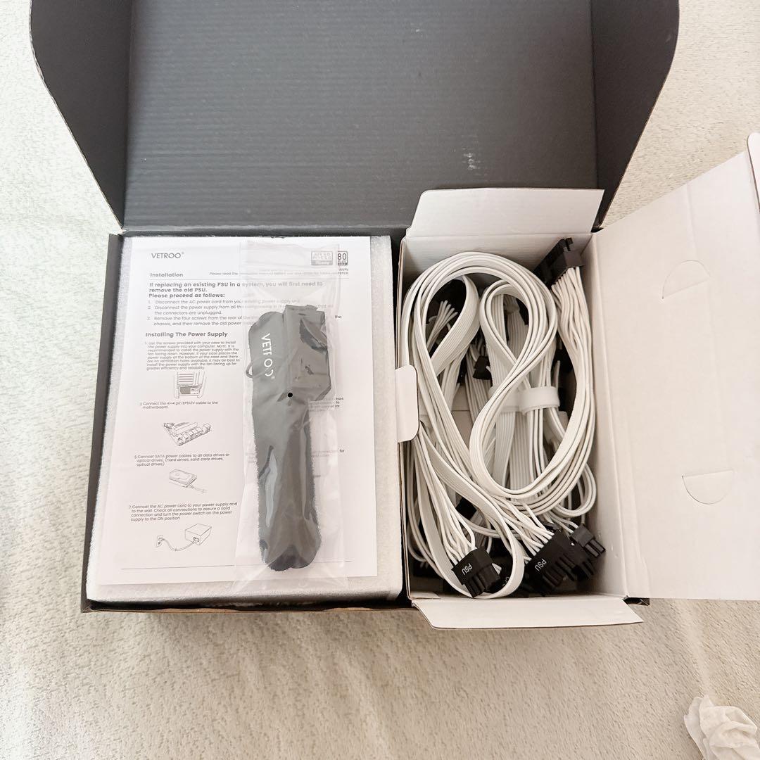 Vetroo 1000w ATX電源 ホワイト