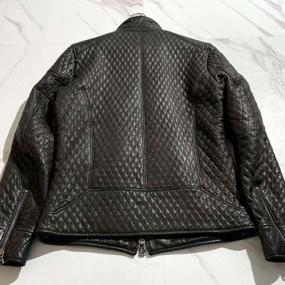 【極美品✨】TETE HOMME レザージャケット ダイヤキルティング 山羊革