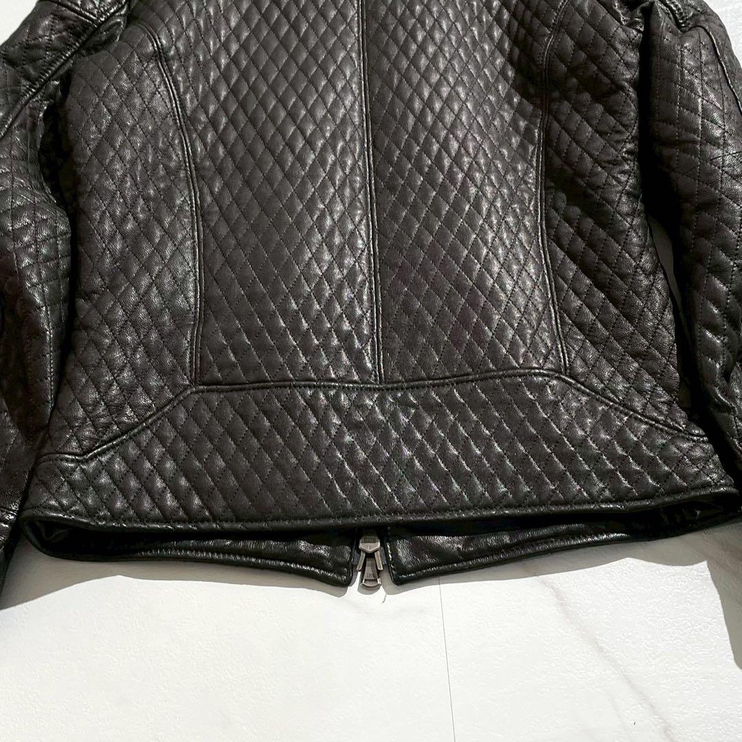 【極美品✨】TETE HOMME レザージャケット ダイヤキルティング 山羊革