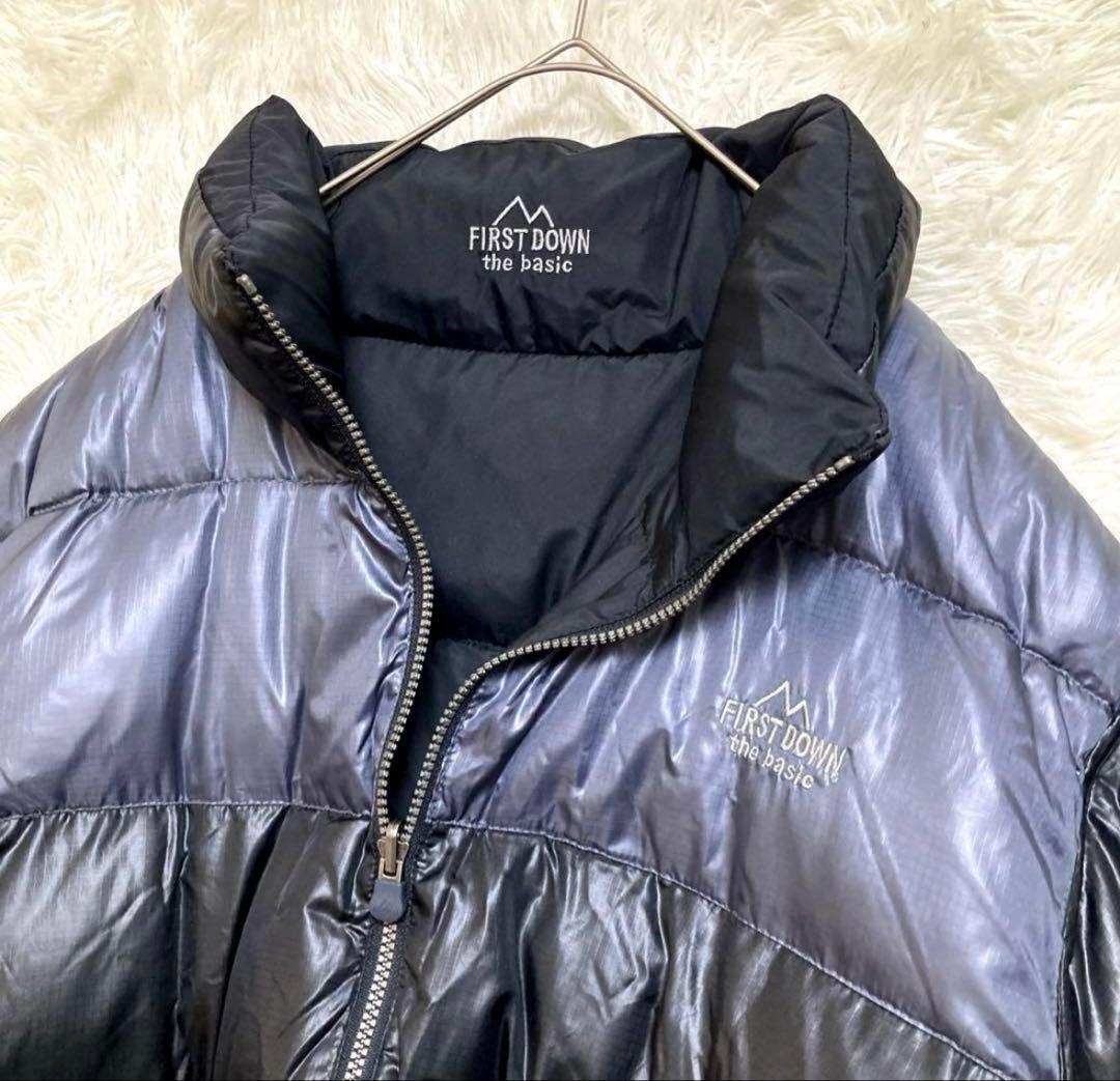 【美品】レア　FIRST DOWN リバーシブル ダウンジャケット 5L 黒