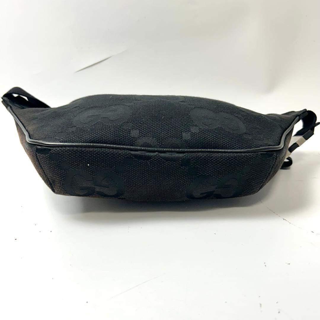 M＆SOUAグッチ　ジャンボGG ウエストバッグ　ボディポーチ　ブラック
