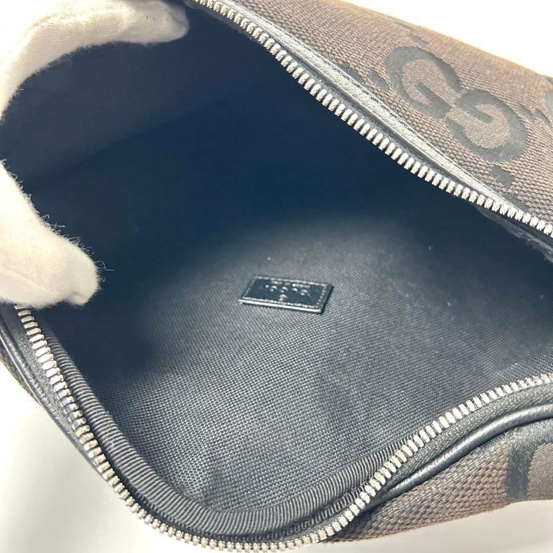 M＆SOUAグッチ　ジャンボGG ウエストバッグ　ボディポーチ　ブラック