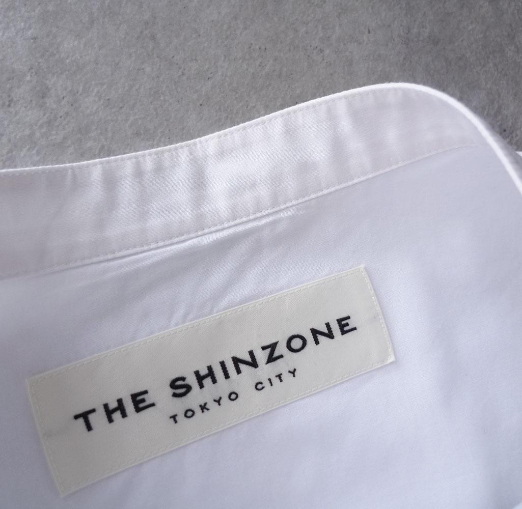 美品 ザ シンゾーン スタンドカラーブラウス ホワイト SHINZONE 410