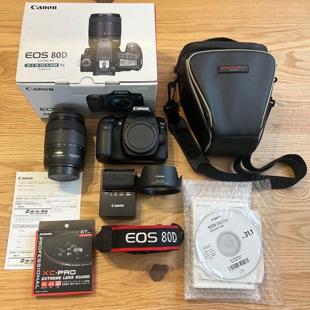【な】【美品】Canon EOS 80D 18-135mm レンズキット