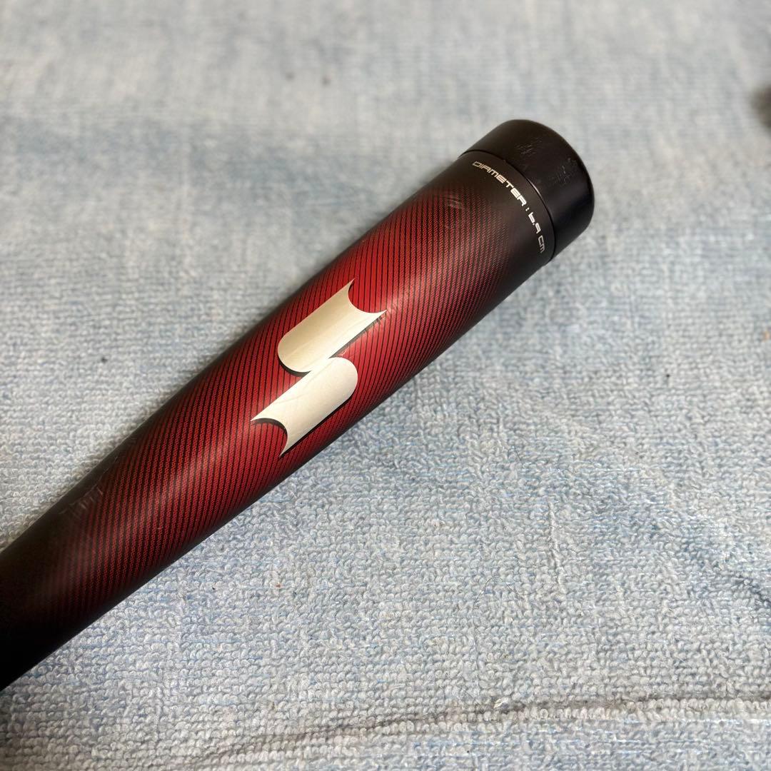 [美品]SSK MM23一般軟式バット 赤黒 バットケース付き