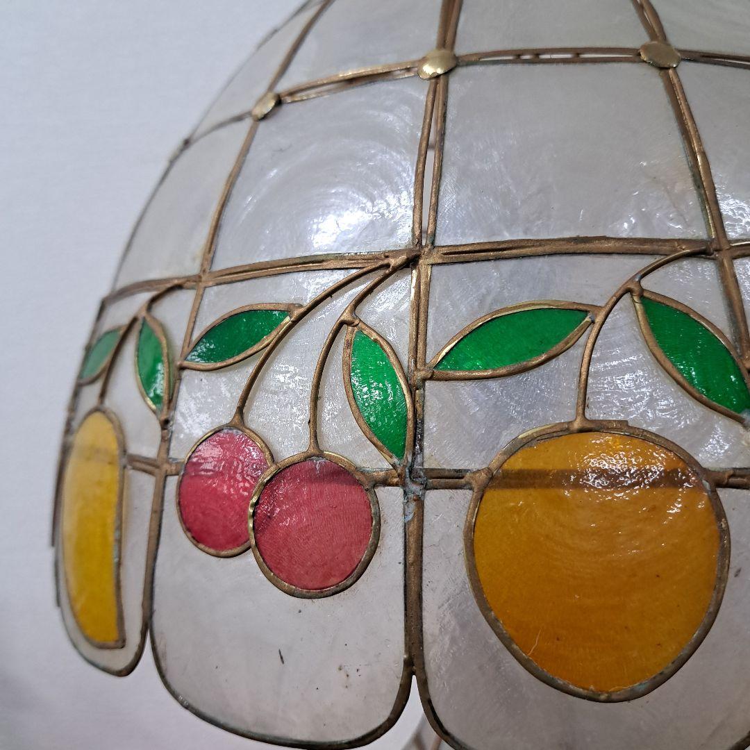 ♡昭和レトロ　フルーツモチーフ 　シェル【貝】シェードランプ♡