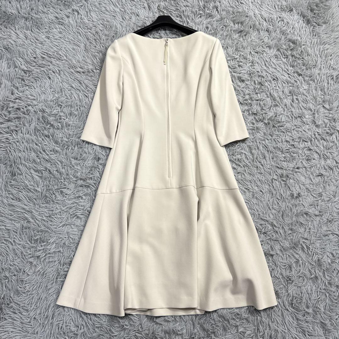 極美品✨フォクシー ハーフスリーブドレス 七分袖 Aラインワンピース フォーマル
