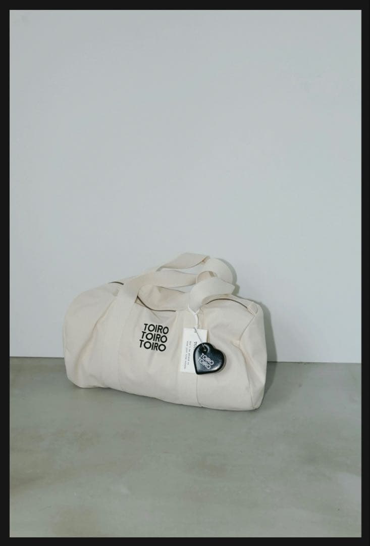 TOIRO ボストンバッグ アイボリー キャンバス