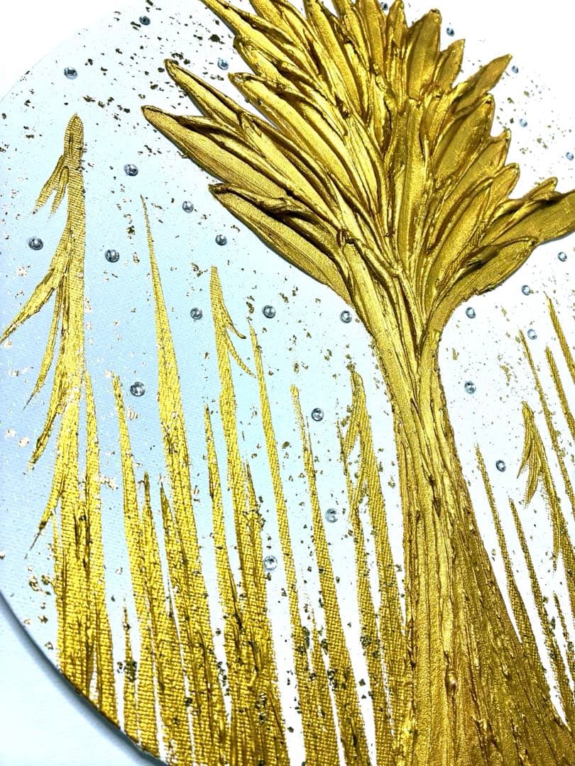 開運絵画　生命の木　龍神様　インフィニティ　眼　天界の花　昇龍　金箔