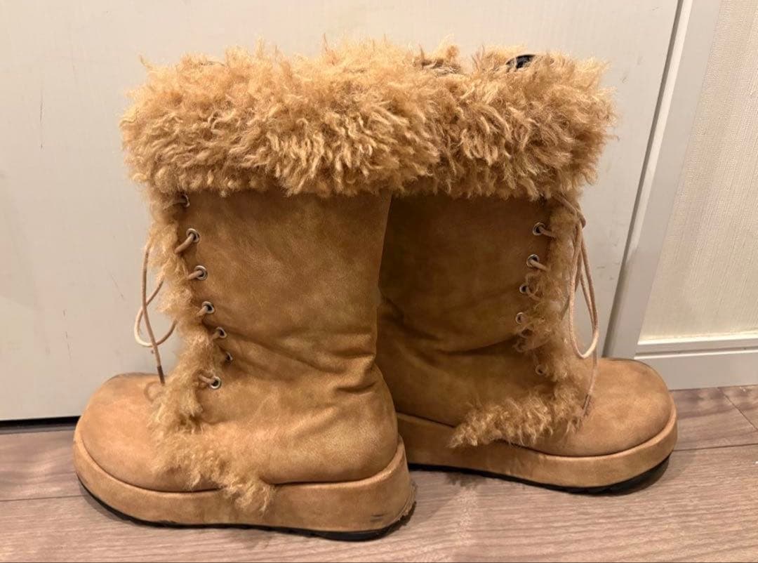 loulouseoul Puffy fur boots beige ブーツ