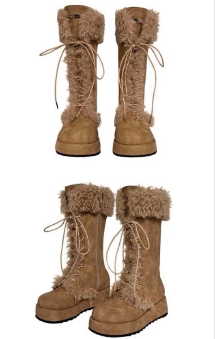 loulouseoul Puffy fur boots beige ブーツ