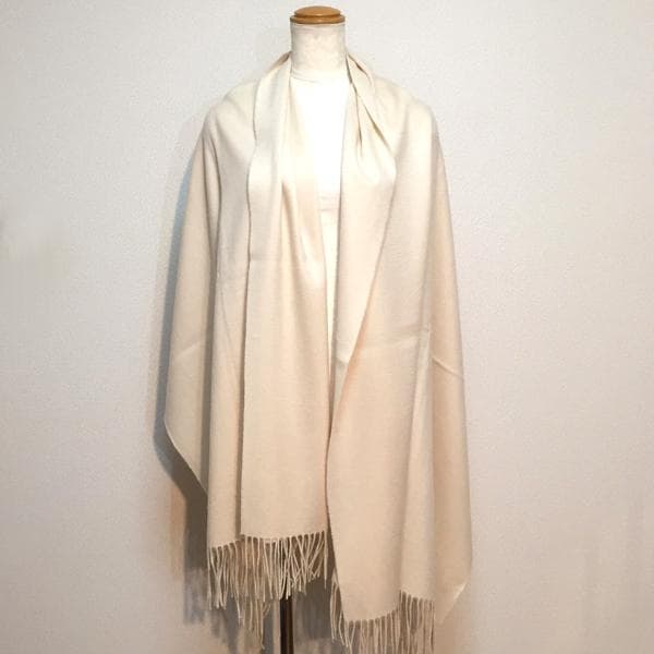 ラスト1枚再値下70㎝×200超大判 100%カシミヤストールマフラーOFF新品