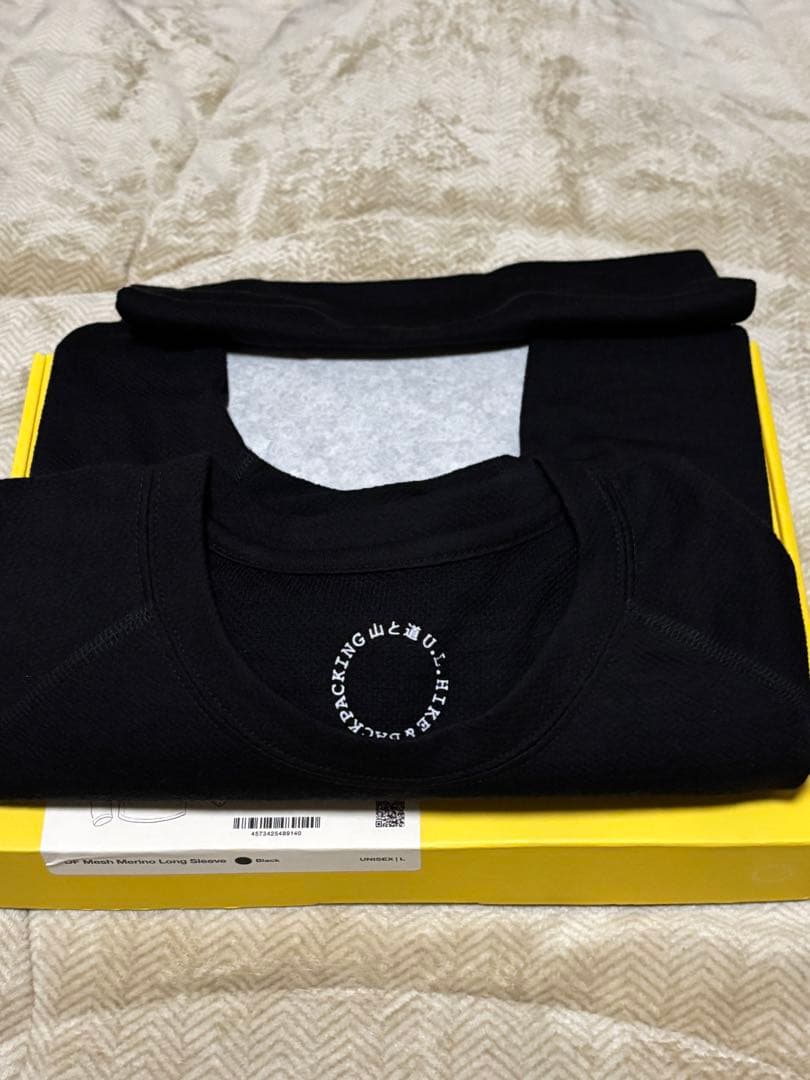 山と道DF Mesh Merino Long Sleeve ブラック Lサイズ