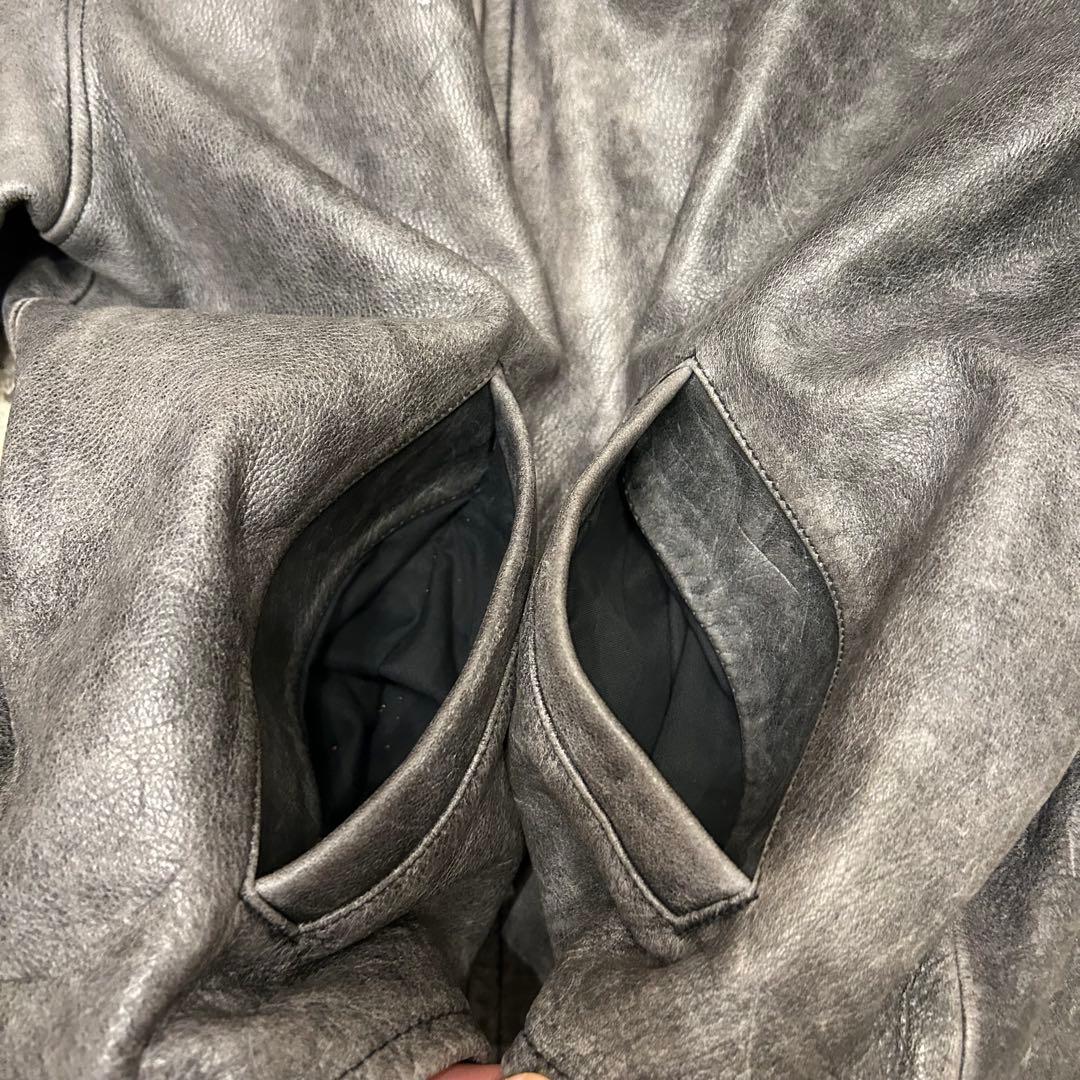 Eddie Bauer エディバウワー 白タグ レザージャケット　牛革　カウ