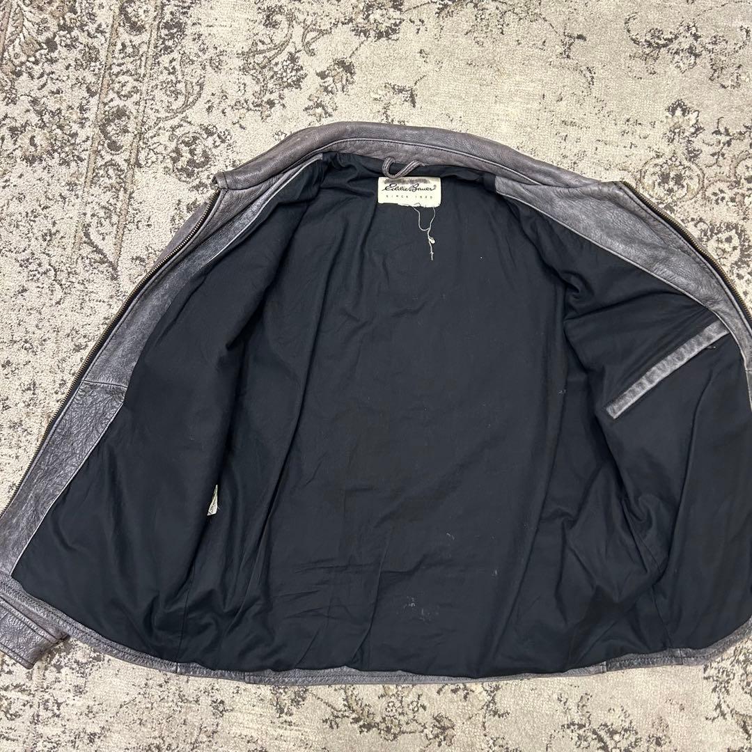 Eddie Bauer エディバウワー 白タグ レザージャケット　牛革　カウ