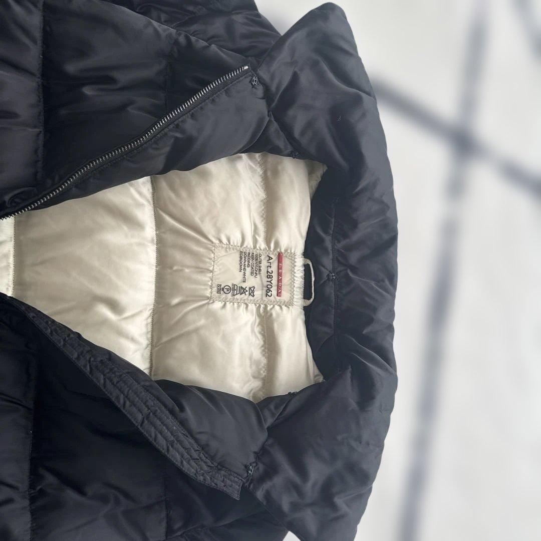 オイル。PRADA プラダ レディース ブラック ロングダウンジャケット