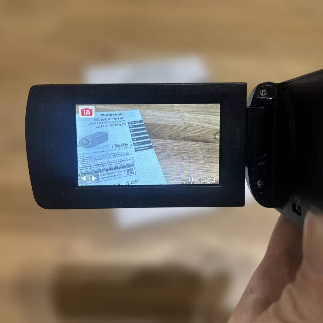 Panasonic HC-V480MS ビデオカメラ　黒色　バッテリー　充電器