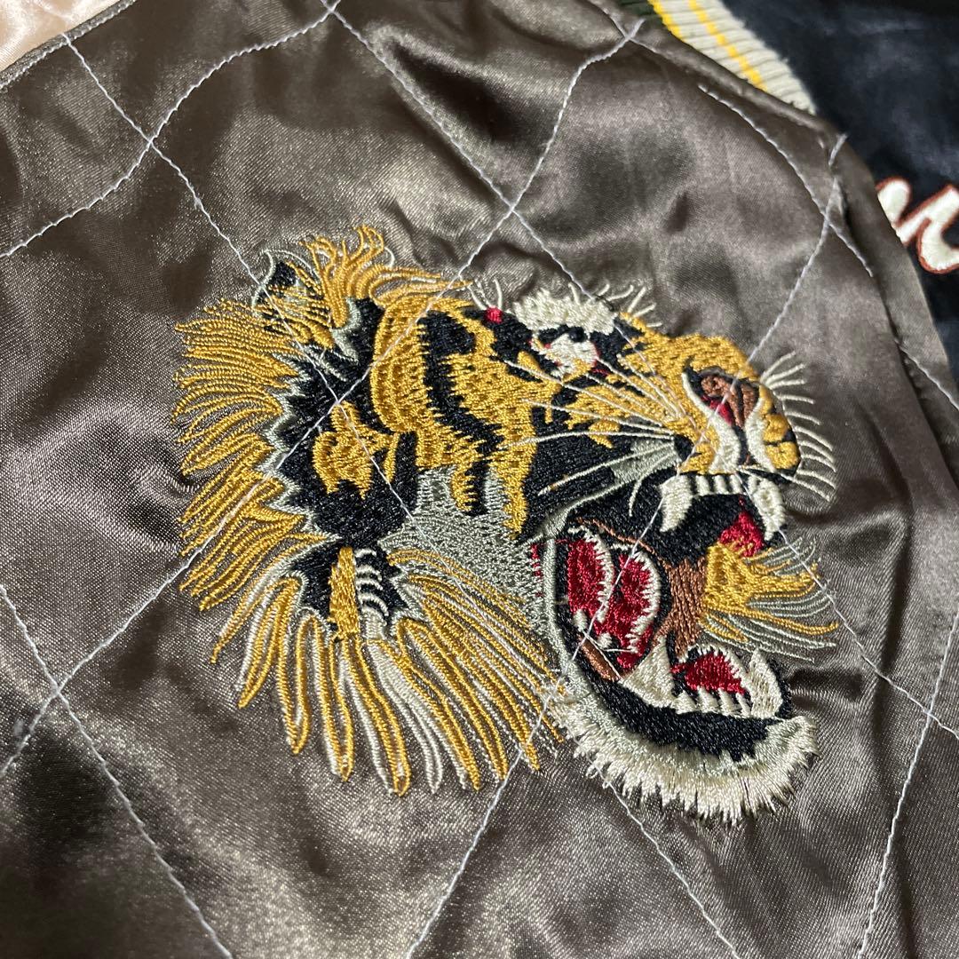 ビンテージ　スカジャン　虎　Lサイズ　ドラゴンフライ　80s90s