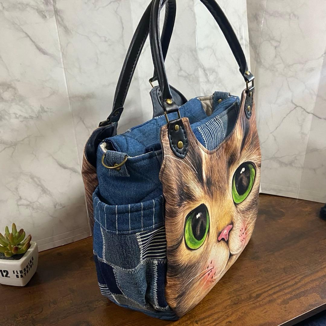 ね*】様 コヤンイサムチョン デニムリメイク【トートバッグ】パッチワーク ハンド