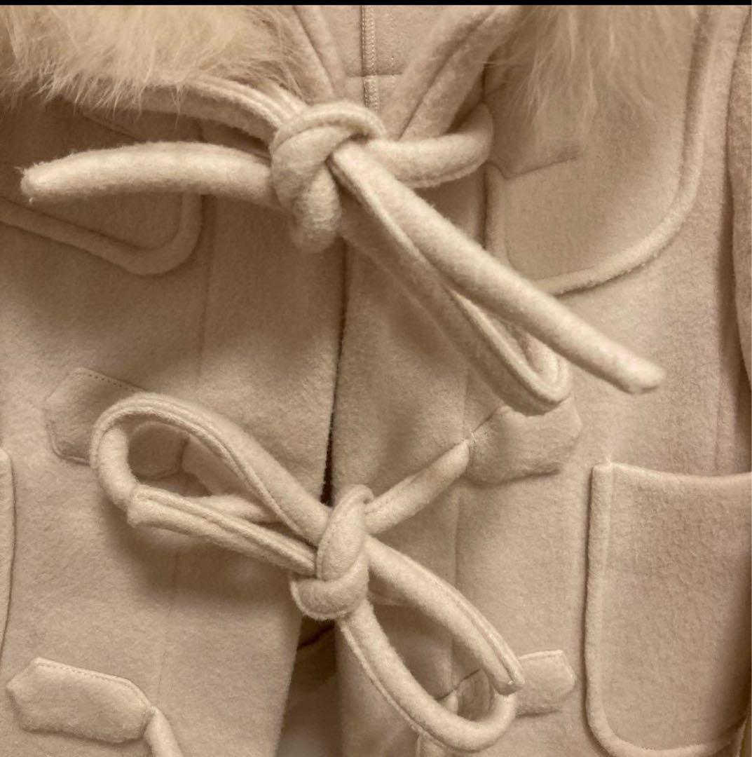 WITHSUN リボンファーダッフルショートコート