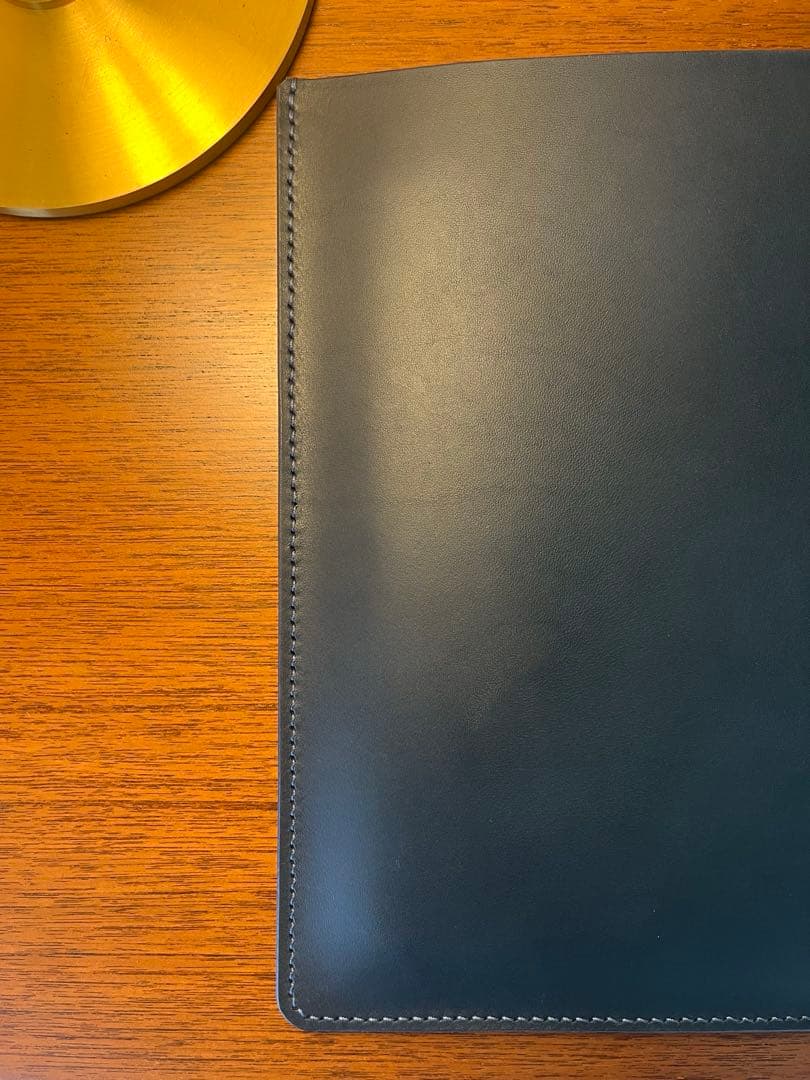 【レザーPCケース】イタリアンレザー ネイビー パソコン 13.14.15インチ