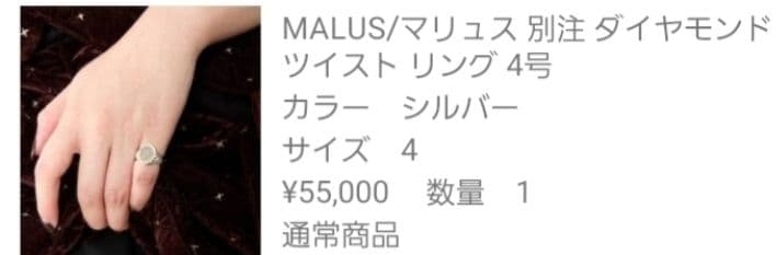 とんこつ40様 MALUS シルバー リング ダイヤモンド