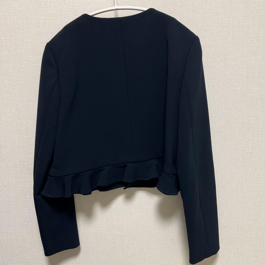 ヨーコチャン　へプラムパールジャケット　38 ネイビー