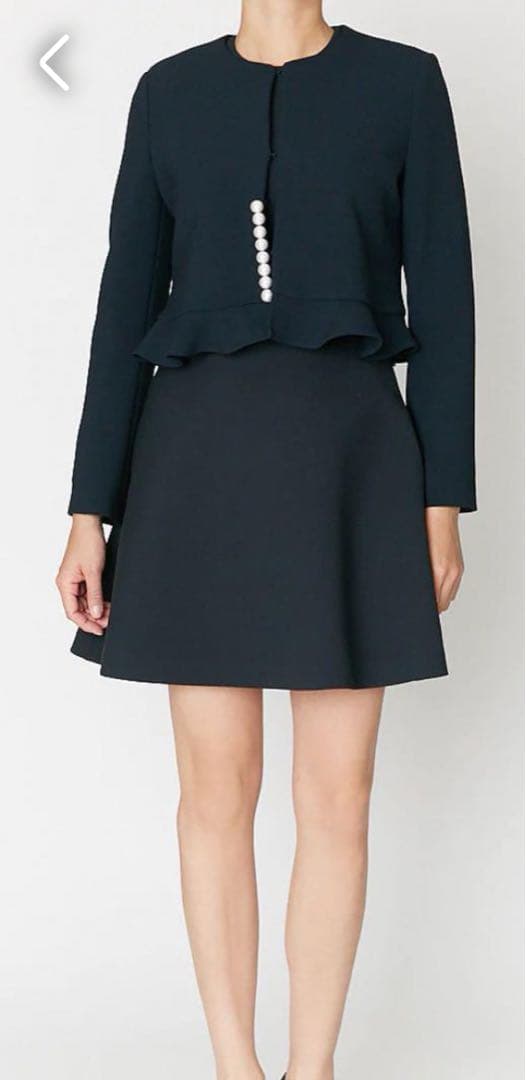 ヨーコチャン　へプラムパールジャケット　38 ネイビー