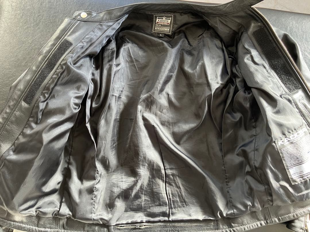 KADOYA ブラックレザージャケット シングルライダース