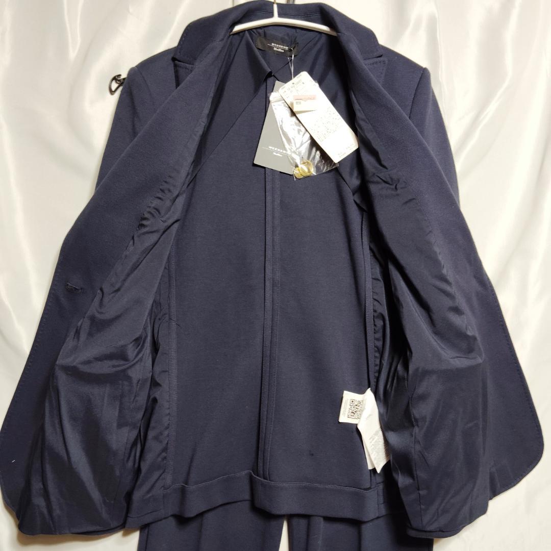 新品◆マックスマーラ M 紺ブレ パンツスーツ セットアップ 金ボタン