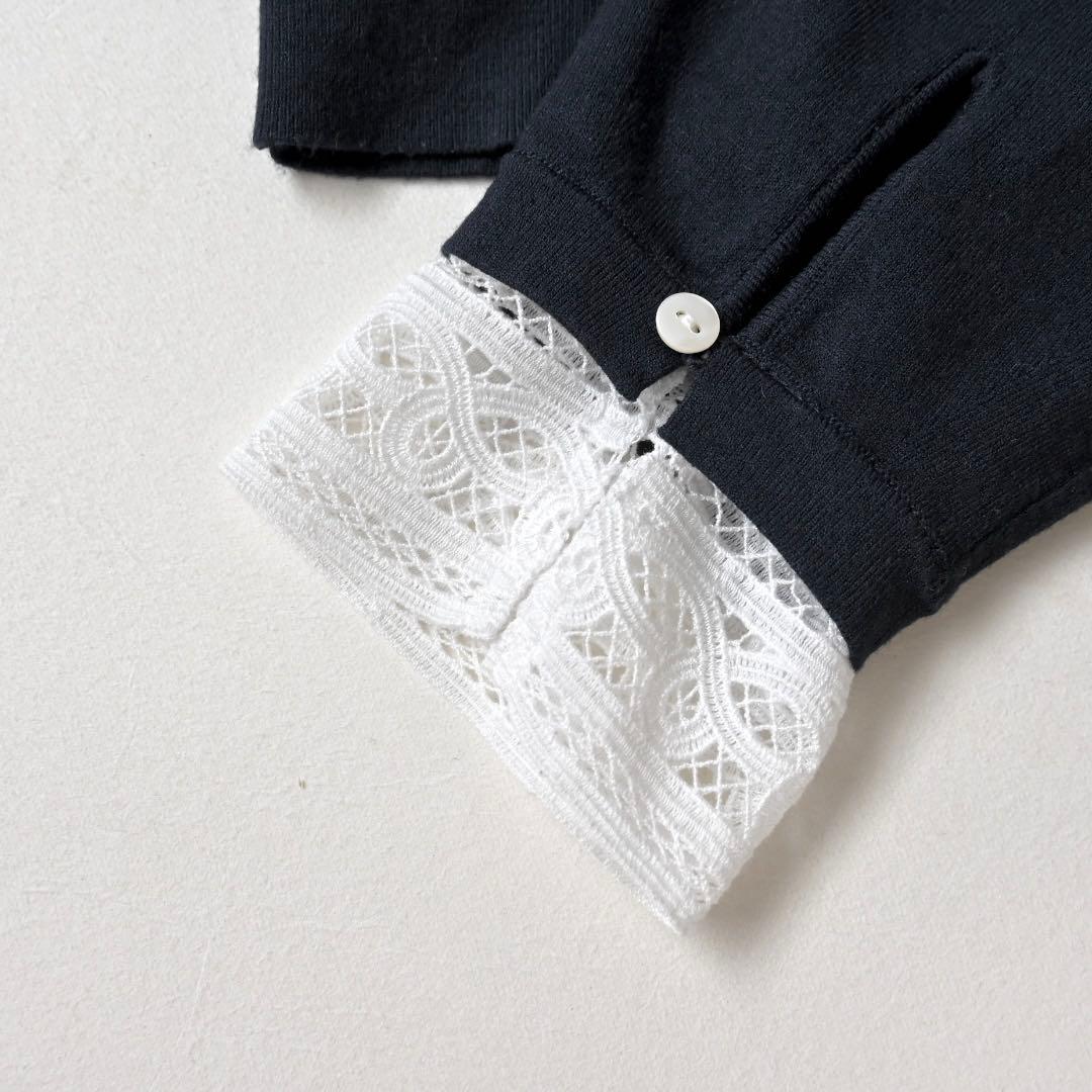 23区 ヴィスコースストレッチ レース コンビ ニット 2025