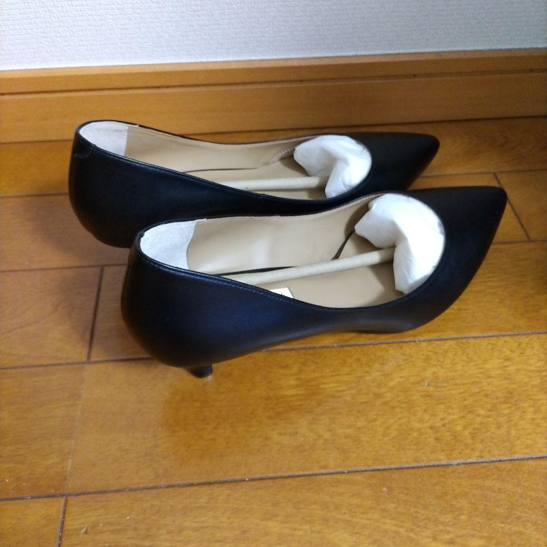 オデットエオディール　黒　ポインテッドトゥパンプス 　24.5　新品