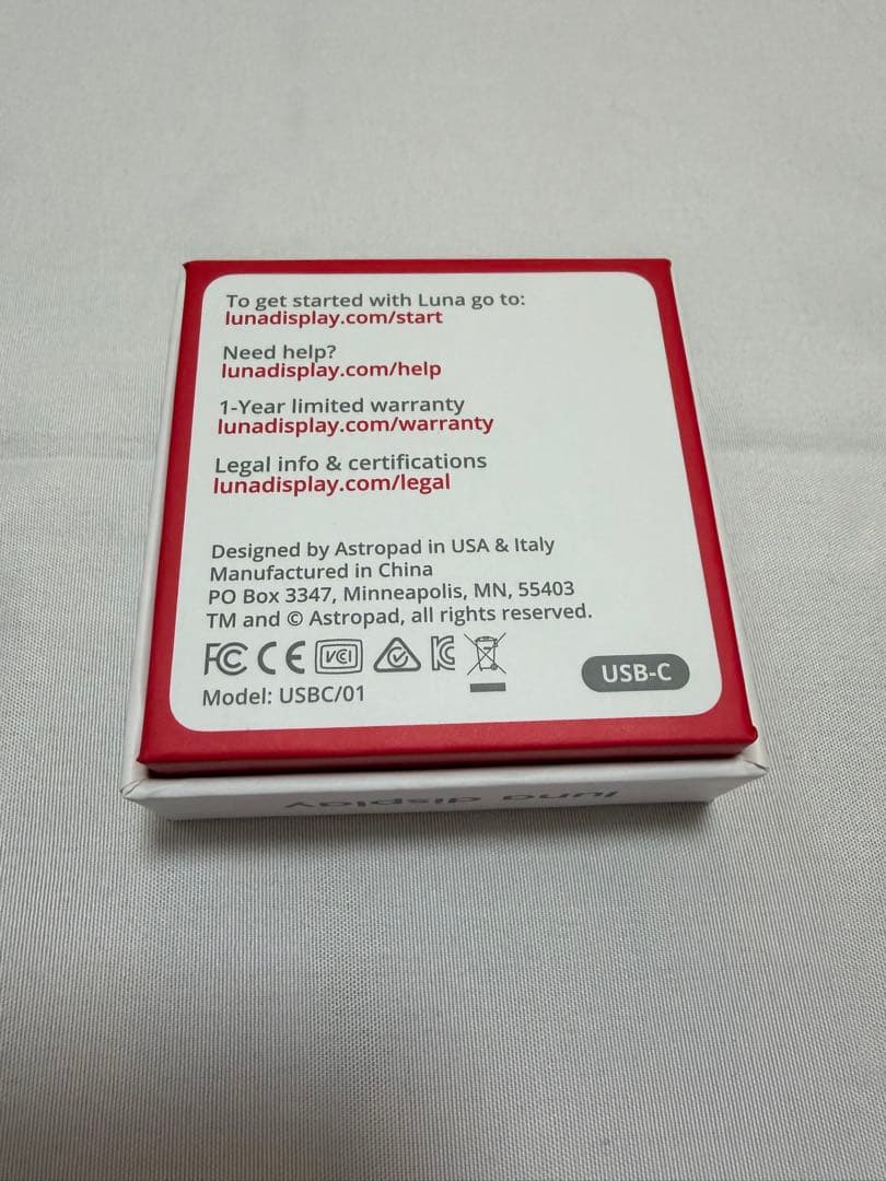ルナディスプレイ Luna Display USB-C セカンドディスプレイ